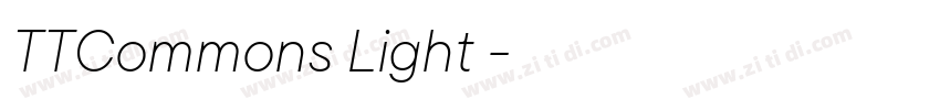 TTCommons Light 亮体字体转换